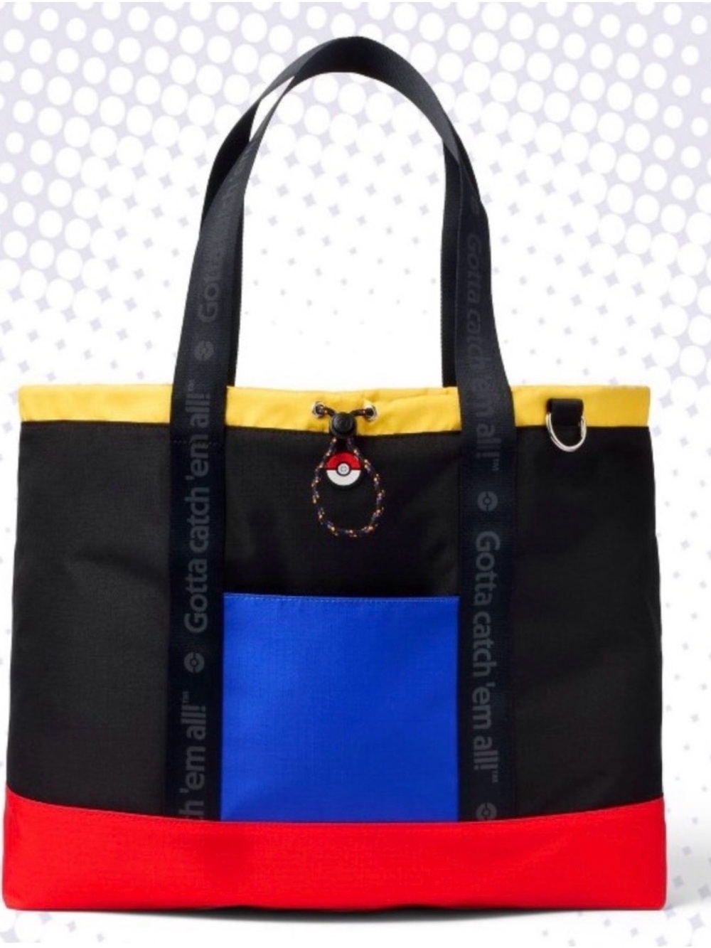 Pokemon Black Yellow Red Blue Canvas Tote Bag